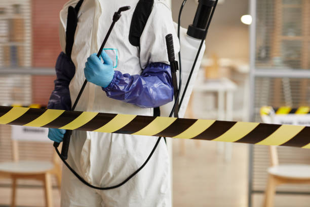 Professional Sewage Cleanup technician working in Colfax, IN